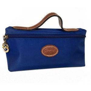 NWOT unopened LONGCHAMP Le Pliage blue cosmetic